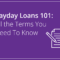 Payday Loans 101: Terms You Need To Know